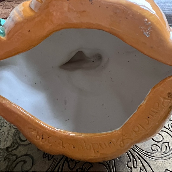 Ceramic ghost Pumpkin Jack O Lantern Hand Painted Halloween Decor - Picture 6 of 6